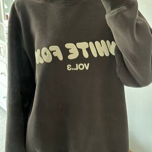 White Fox Boutique Black Sweatshirt